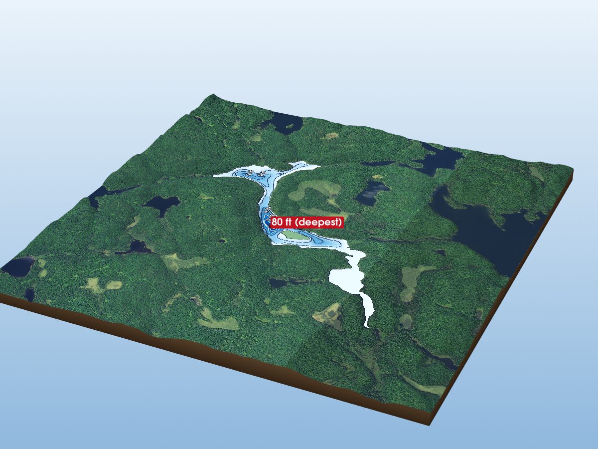 Depth map of Daisy Lake