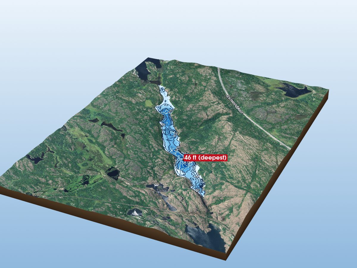 Depth map of Daisy Lake