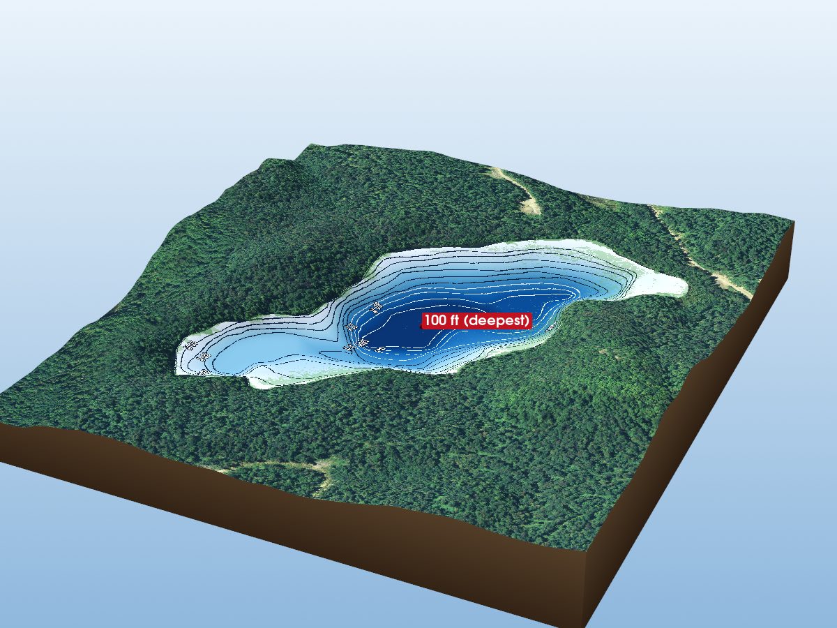 Depth map of Daisy Mae Lake