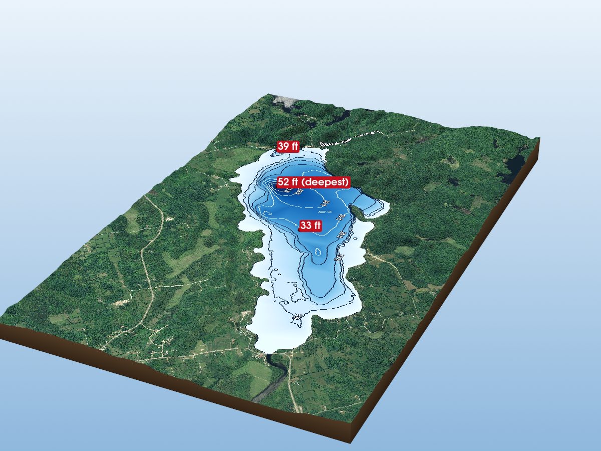 Depth map of Dalhousie Lake