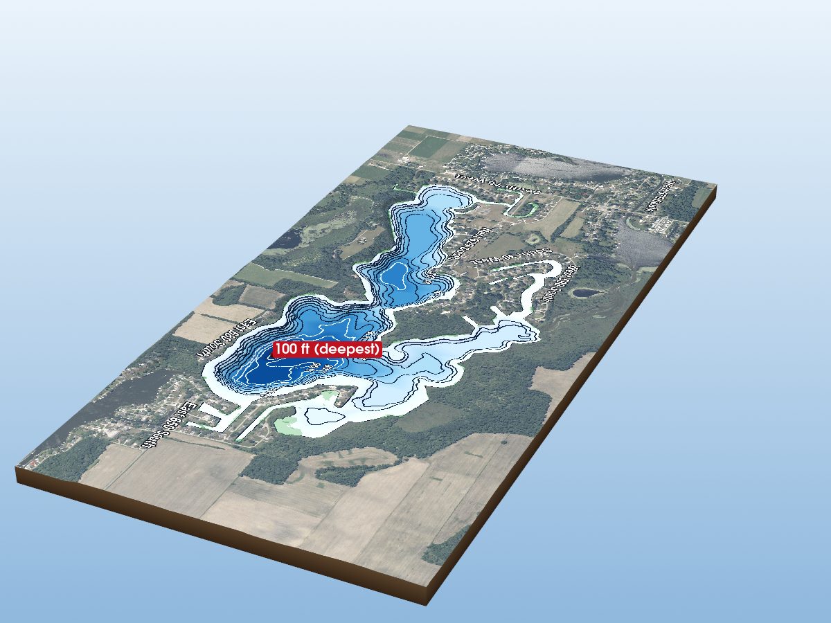 Depth map of Dallas Lake