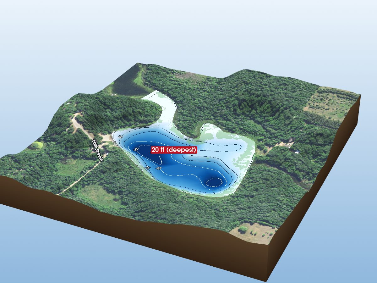 Depth map of Dallas Lake