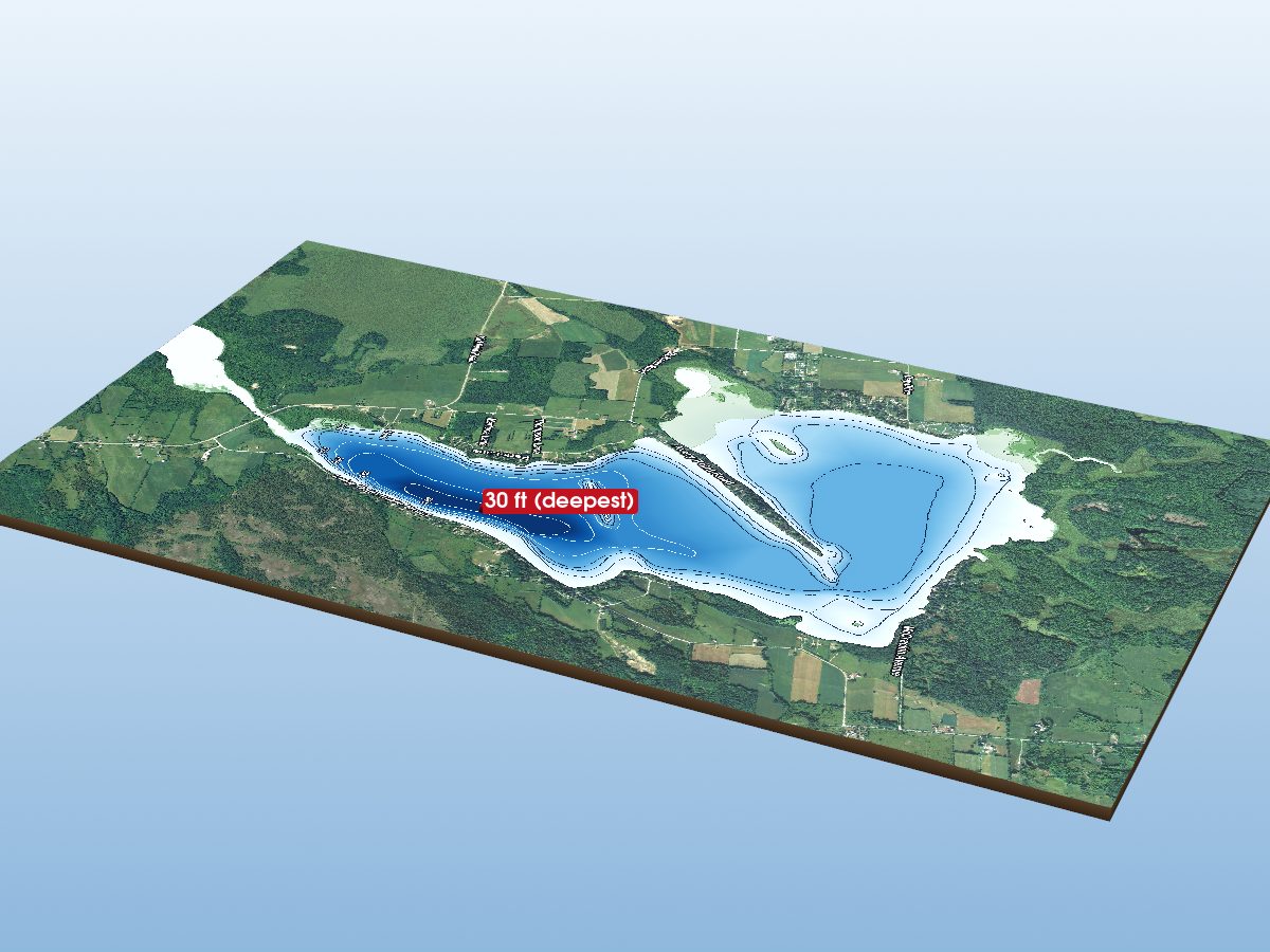 Depth map of Dalrymple Lake
