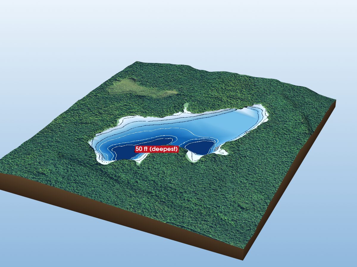 Depth map of Damn Lake