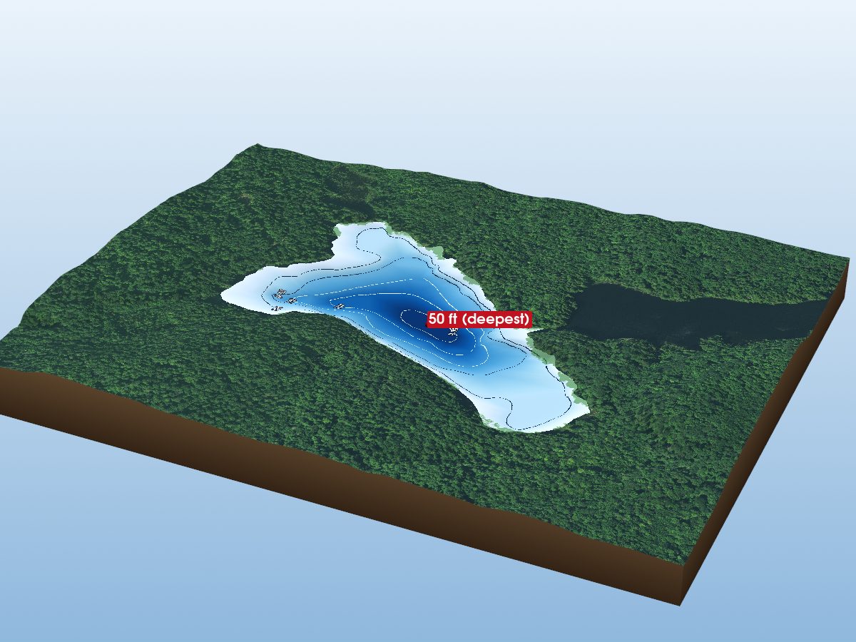 Depth map of Dan Lake