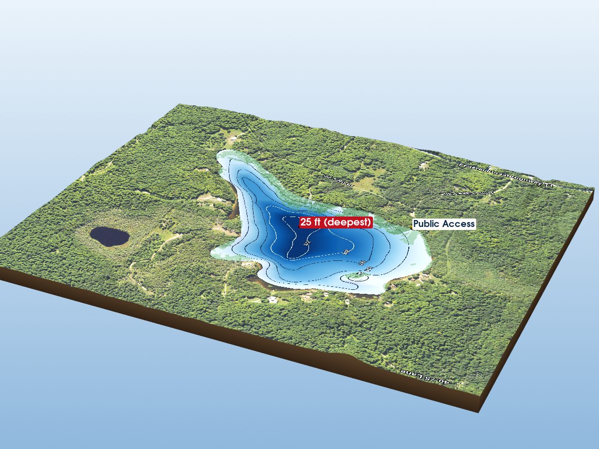 Depth map of Dana Lake