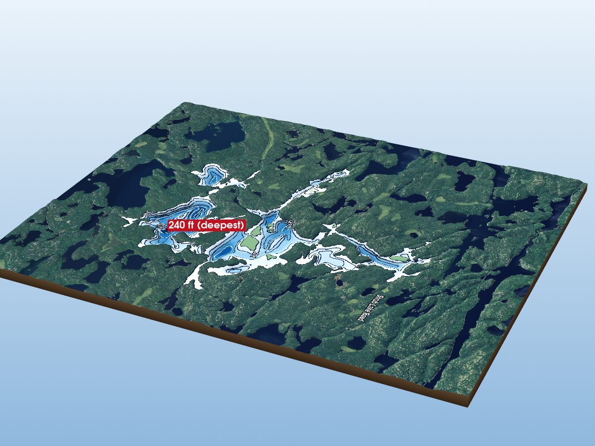 Depth map of Daniel Lake