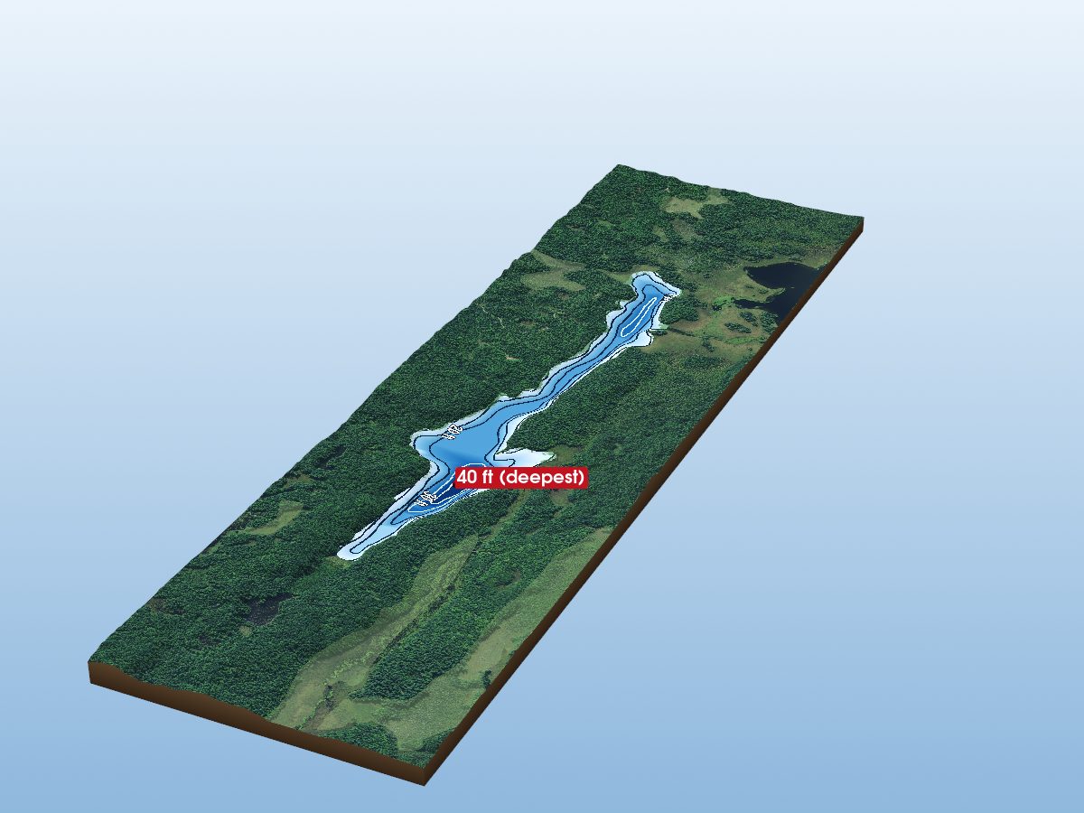 Depth map of Darling Long Lake