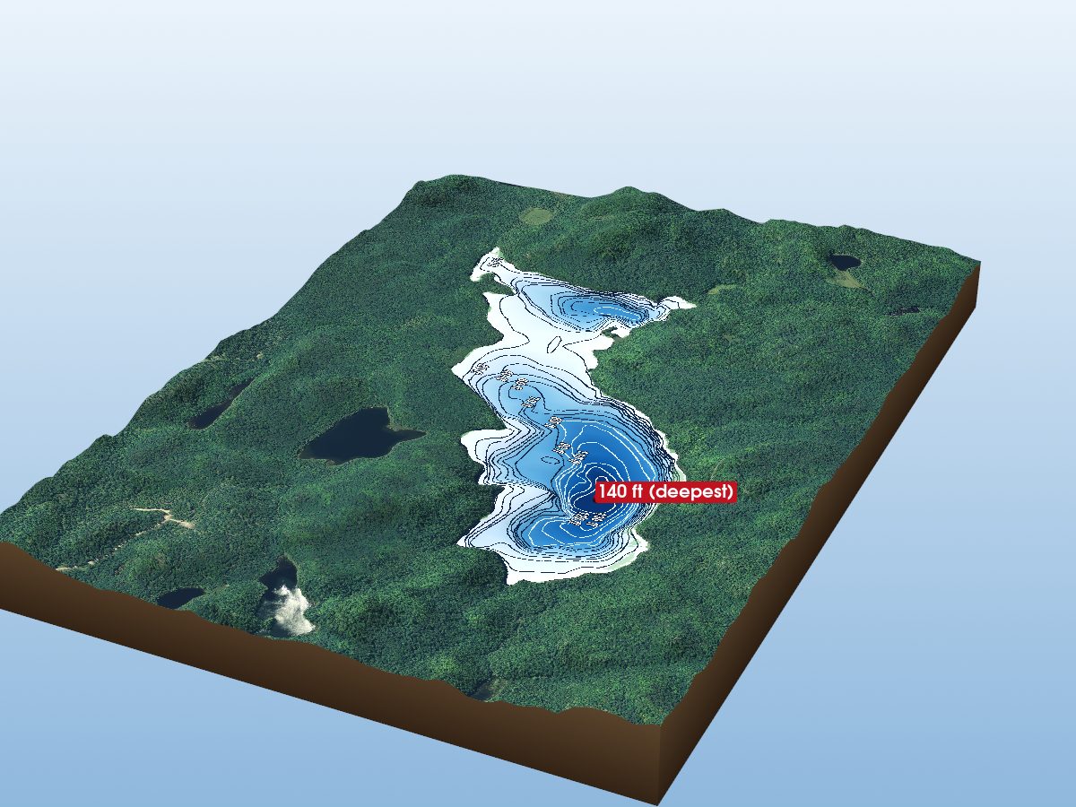 Depth map of Darragh Lake