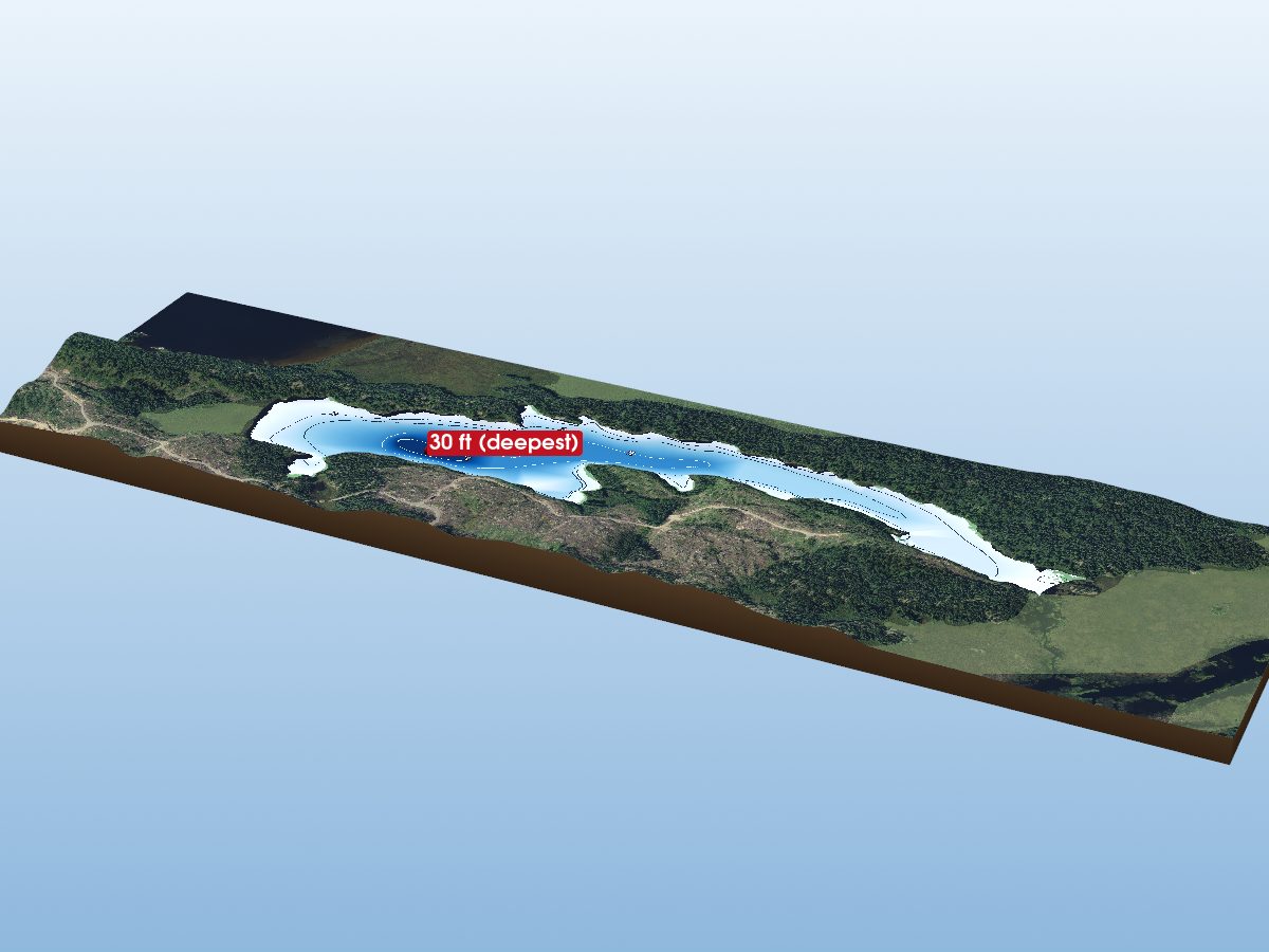 Depth map of Davidson Lake