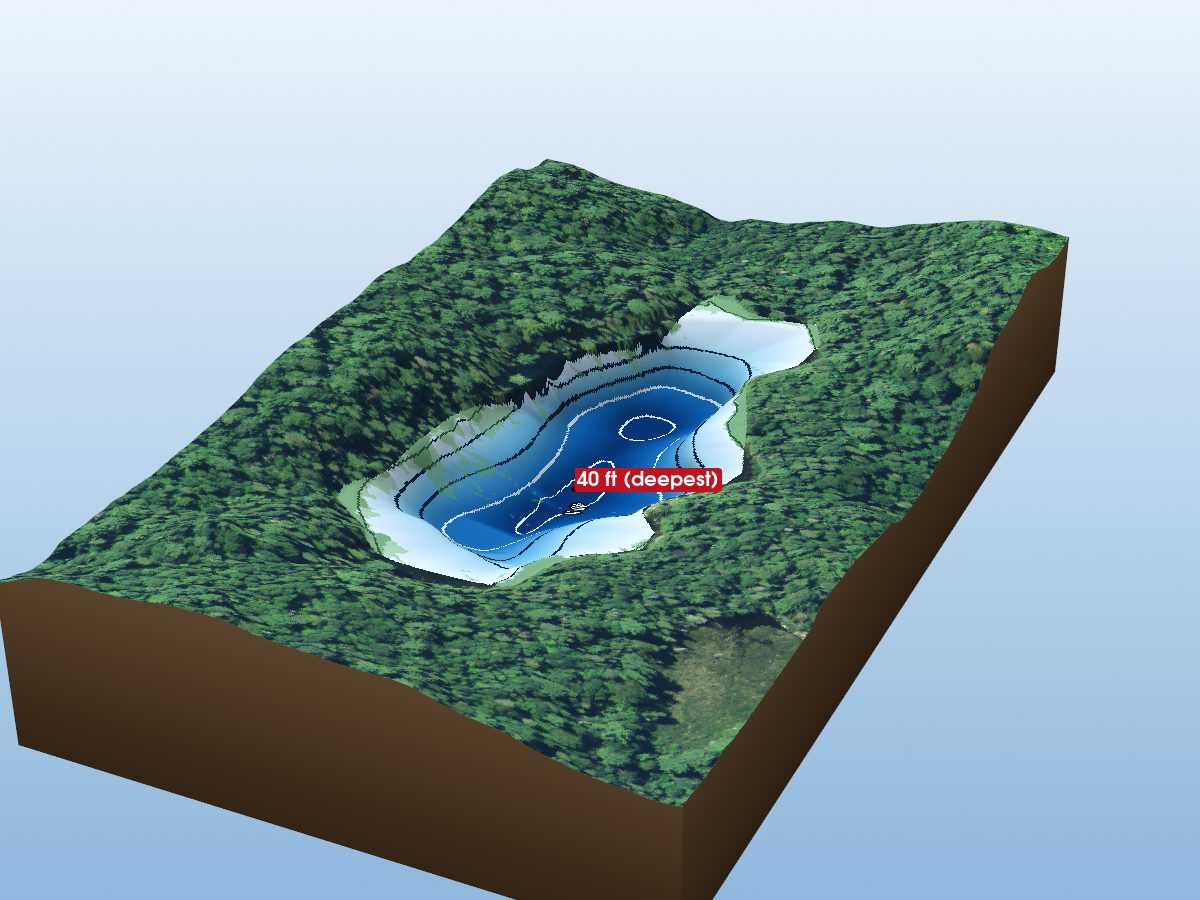 Depth map of Davis 2 Lake