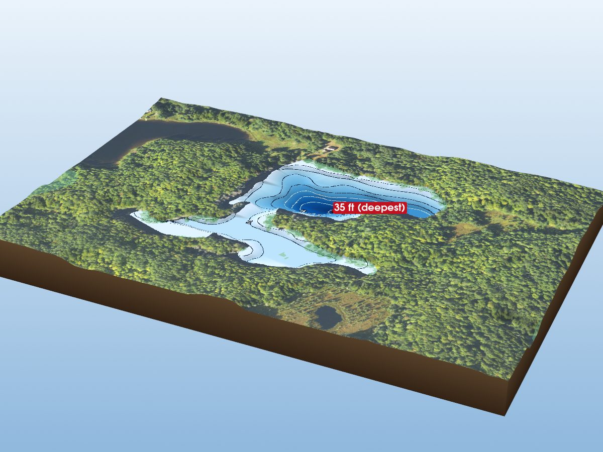 Depth map of Davis Lake