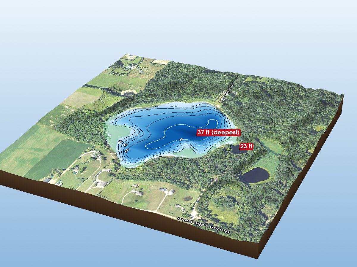 Depth map of Davis Lake