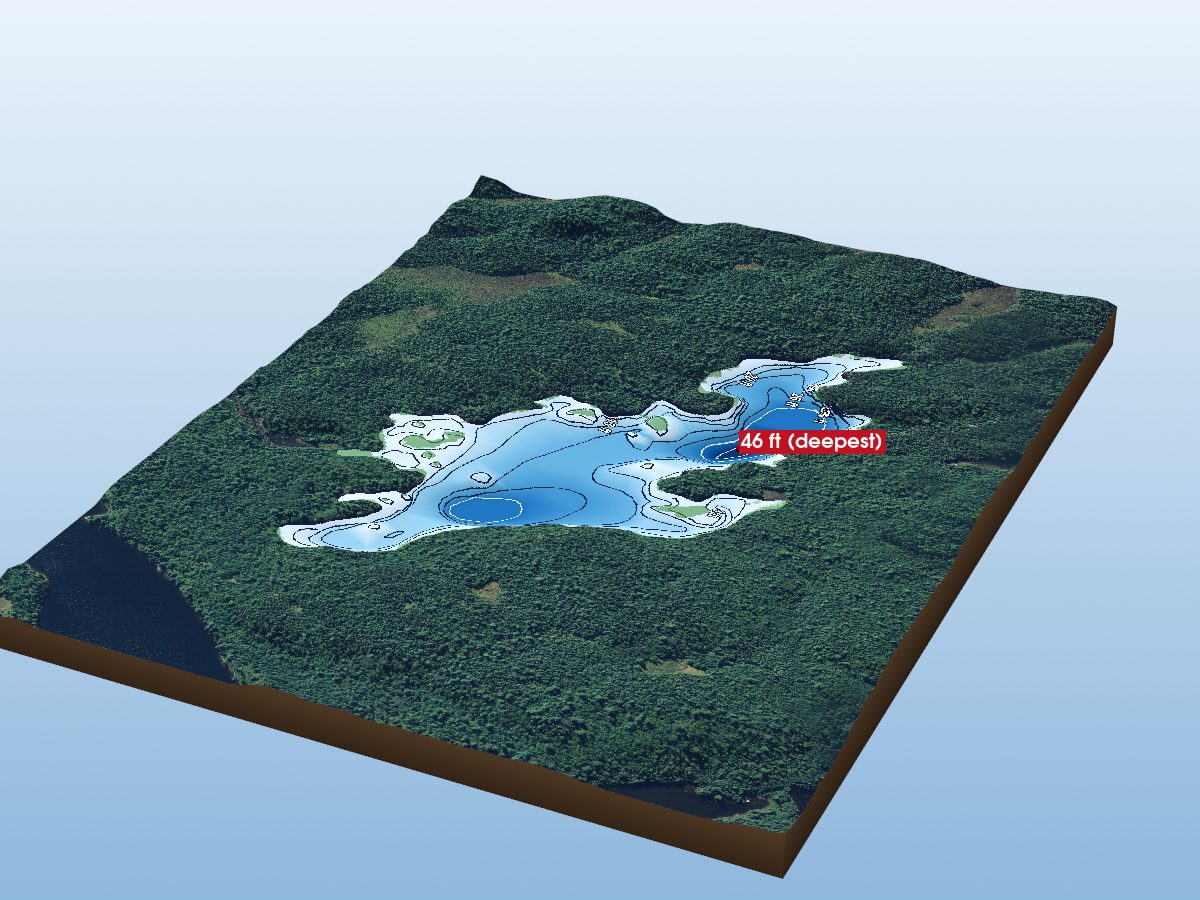 Depth map of Davis Lake