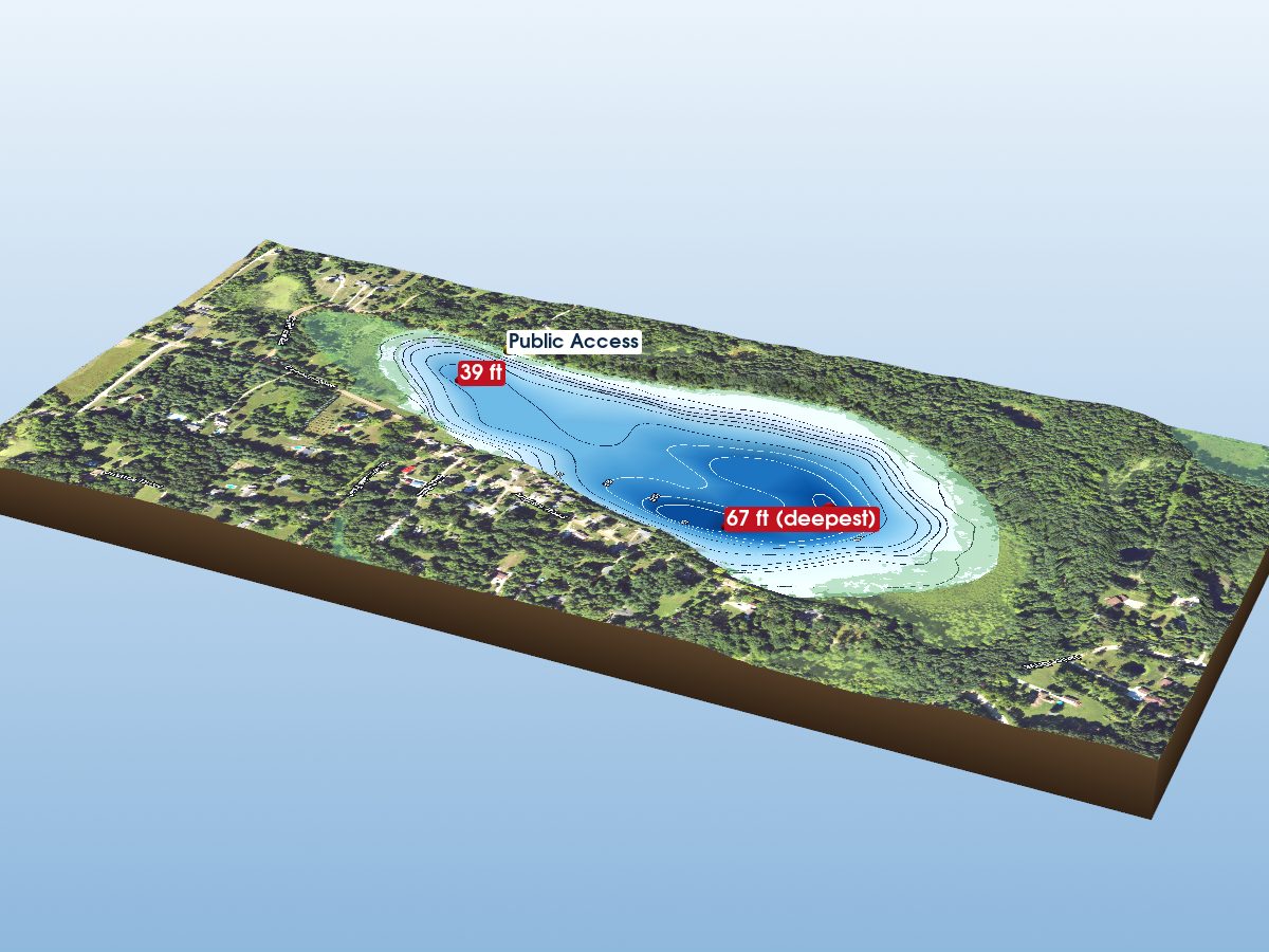 Depth map of Davison Lake