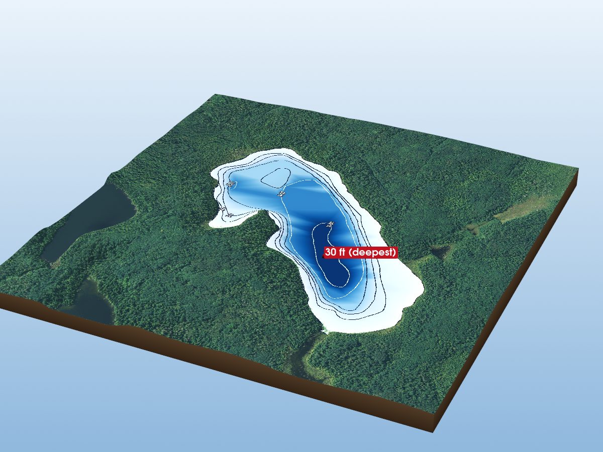 Depth map of Day Lake