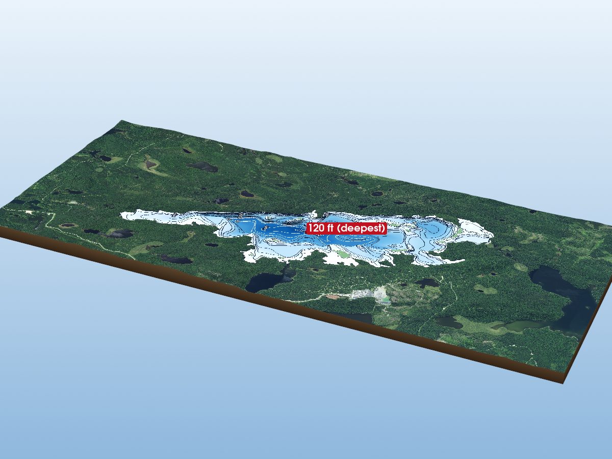 Depth map of Dayohessarah Lake