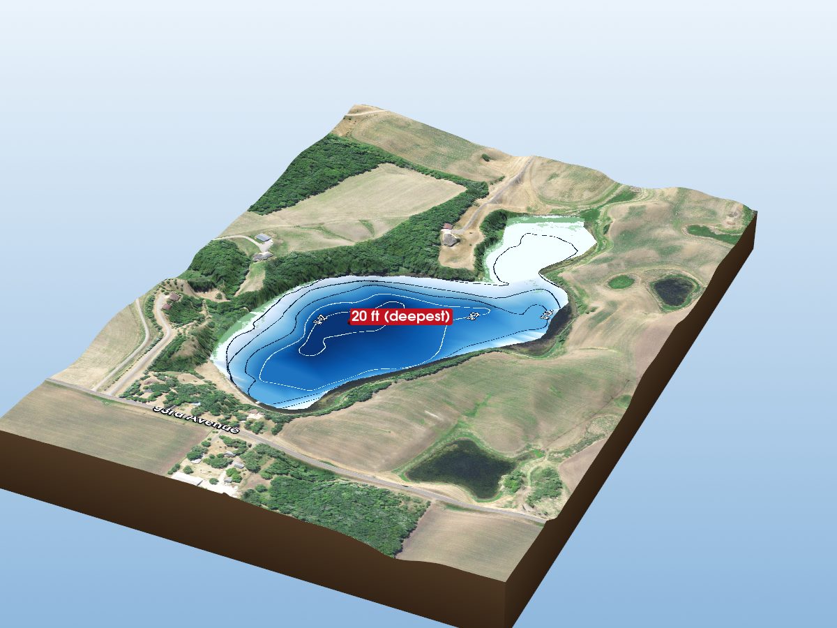 Depth map of Days Lake