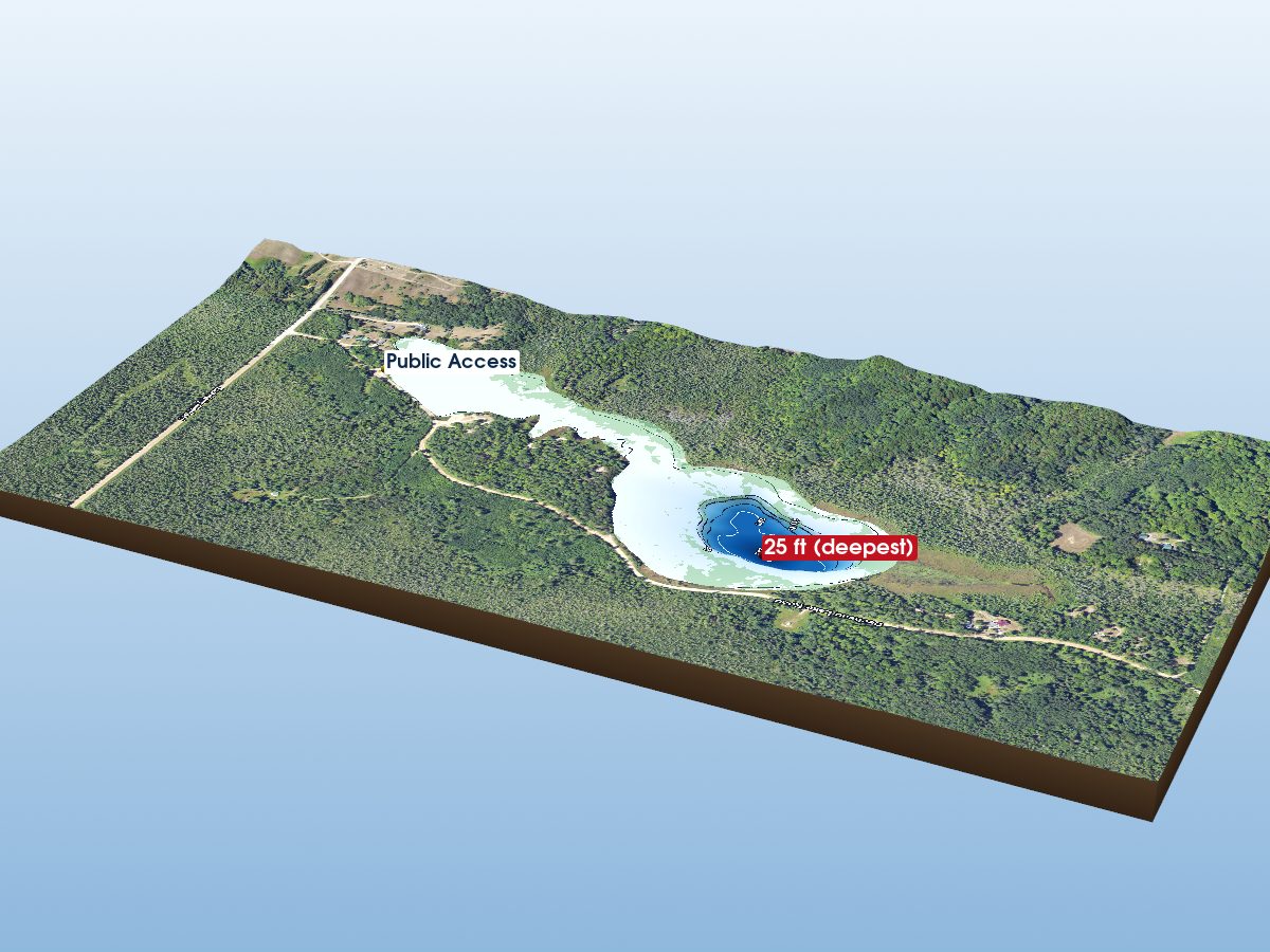 Depth map of De Cheau Lake