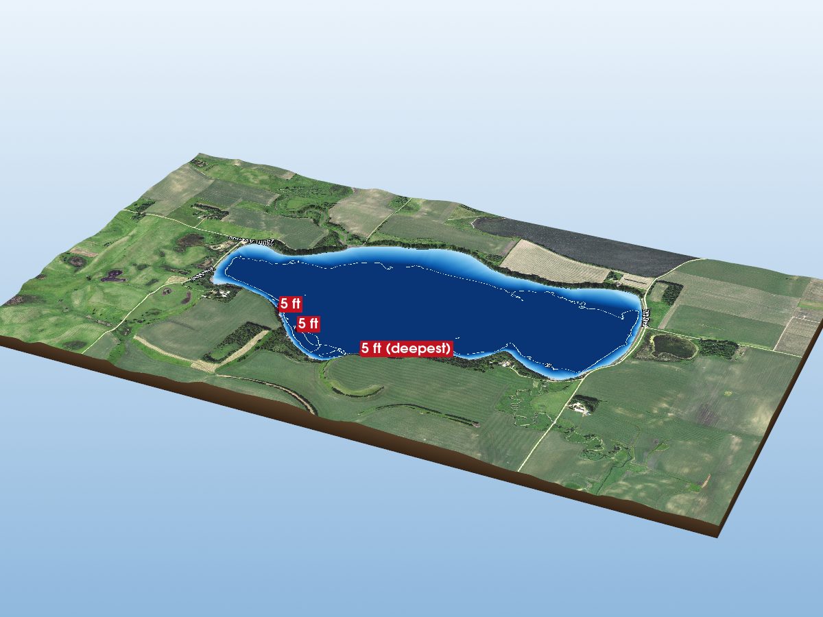 Depth map of Dead Coon Lake