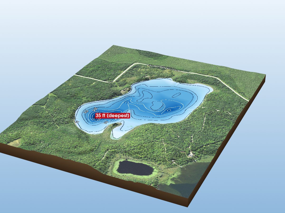 Depth map of Dead Horse Lake