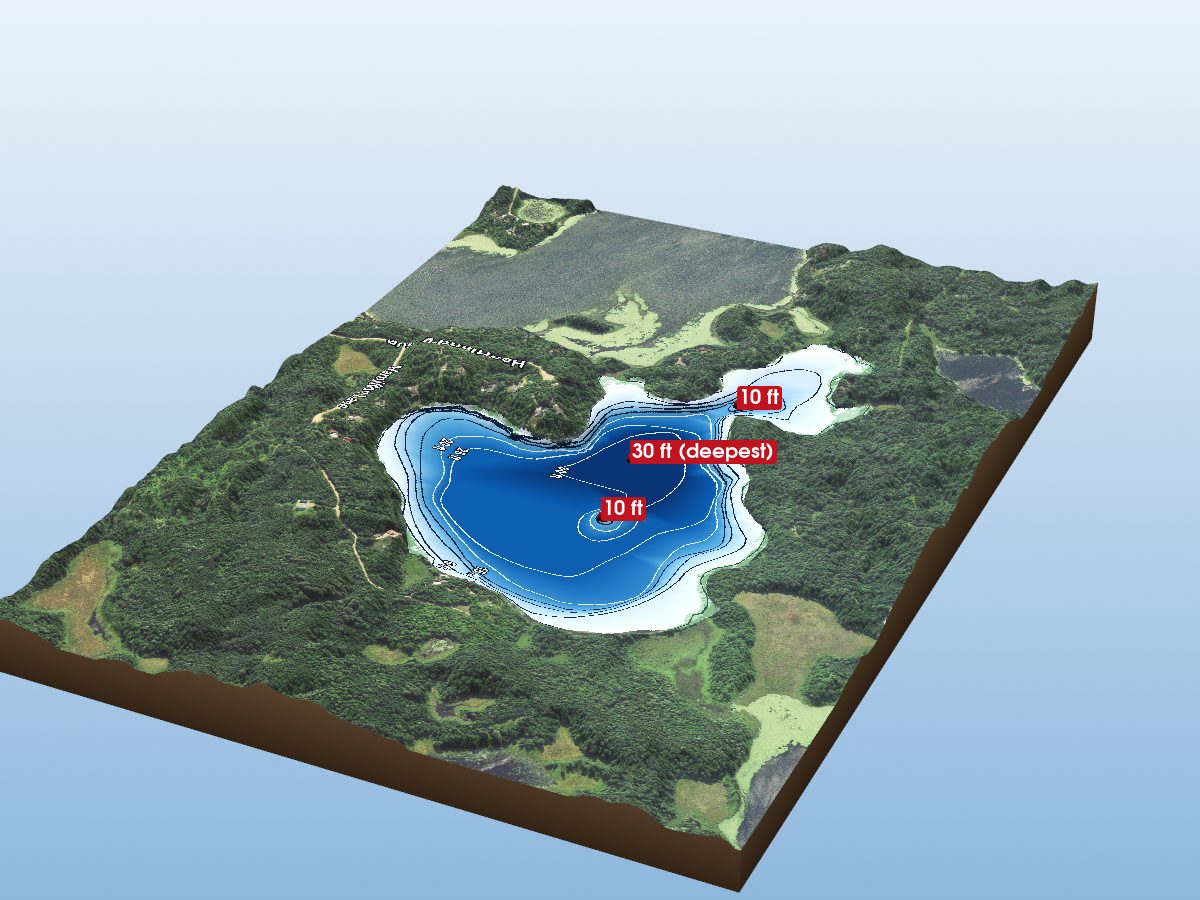 Depth map of Dead Lake