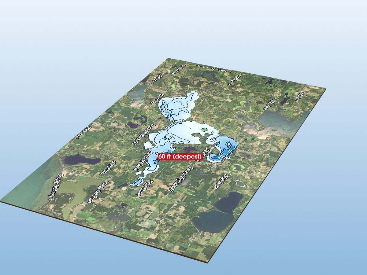 Depth map of Dead Lake