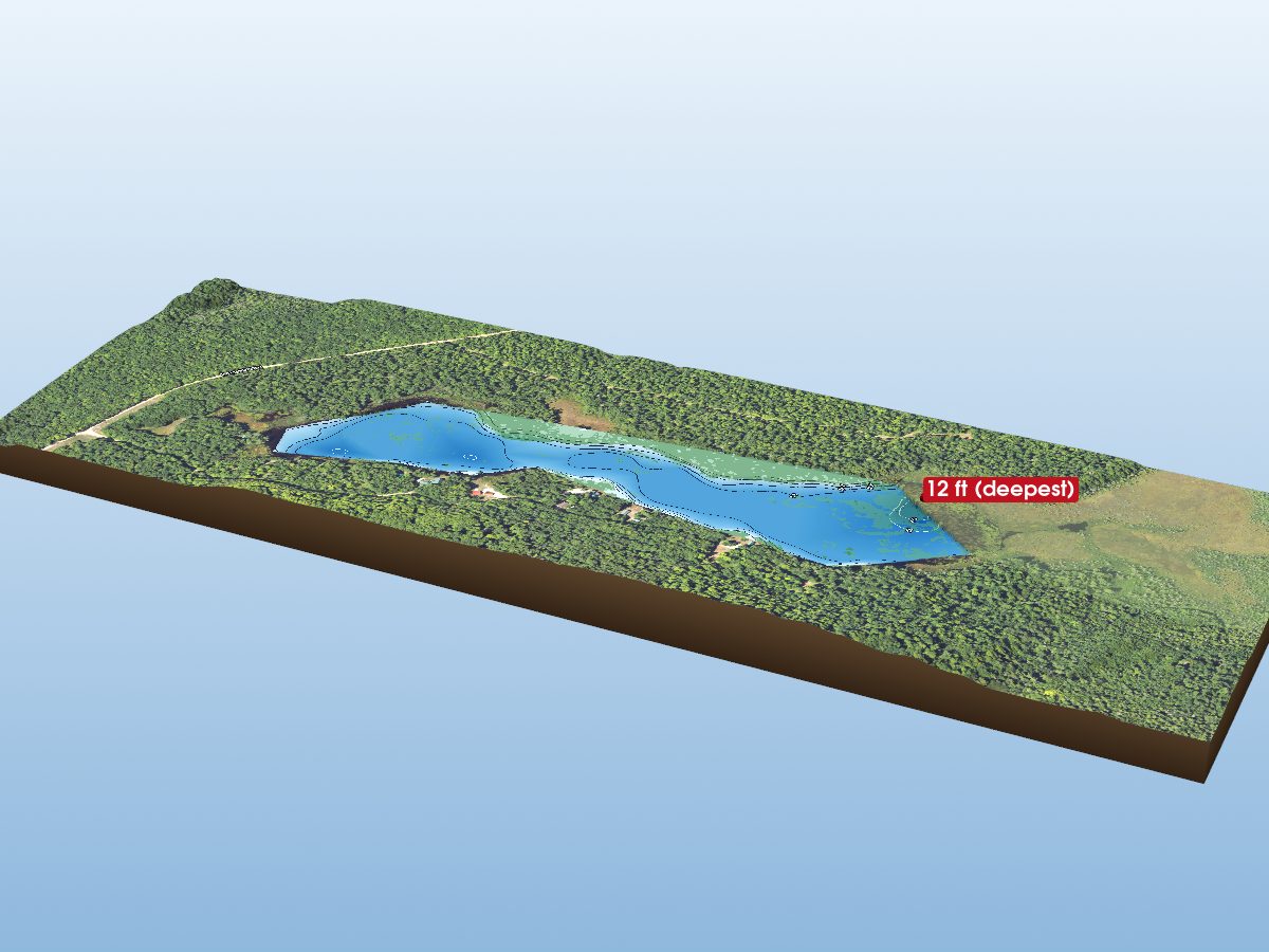 Depth map of Deadman Lake
