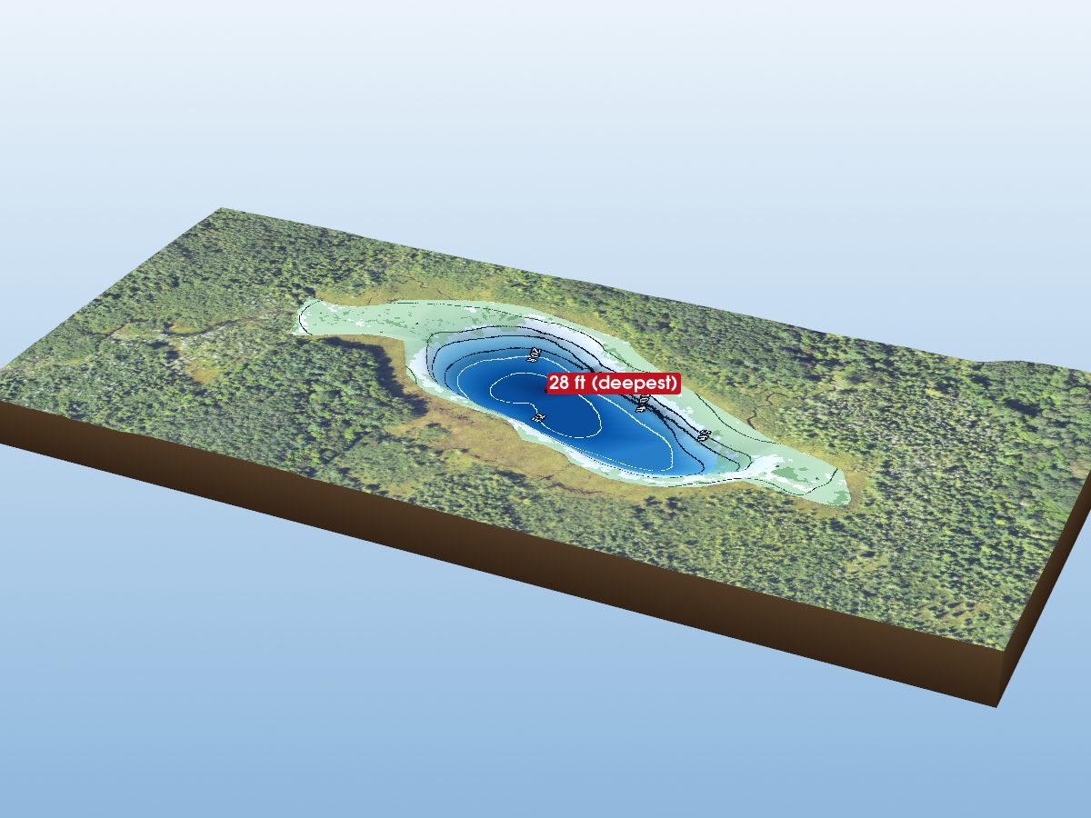 Depth map of Deadman Lake