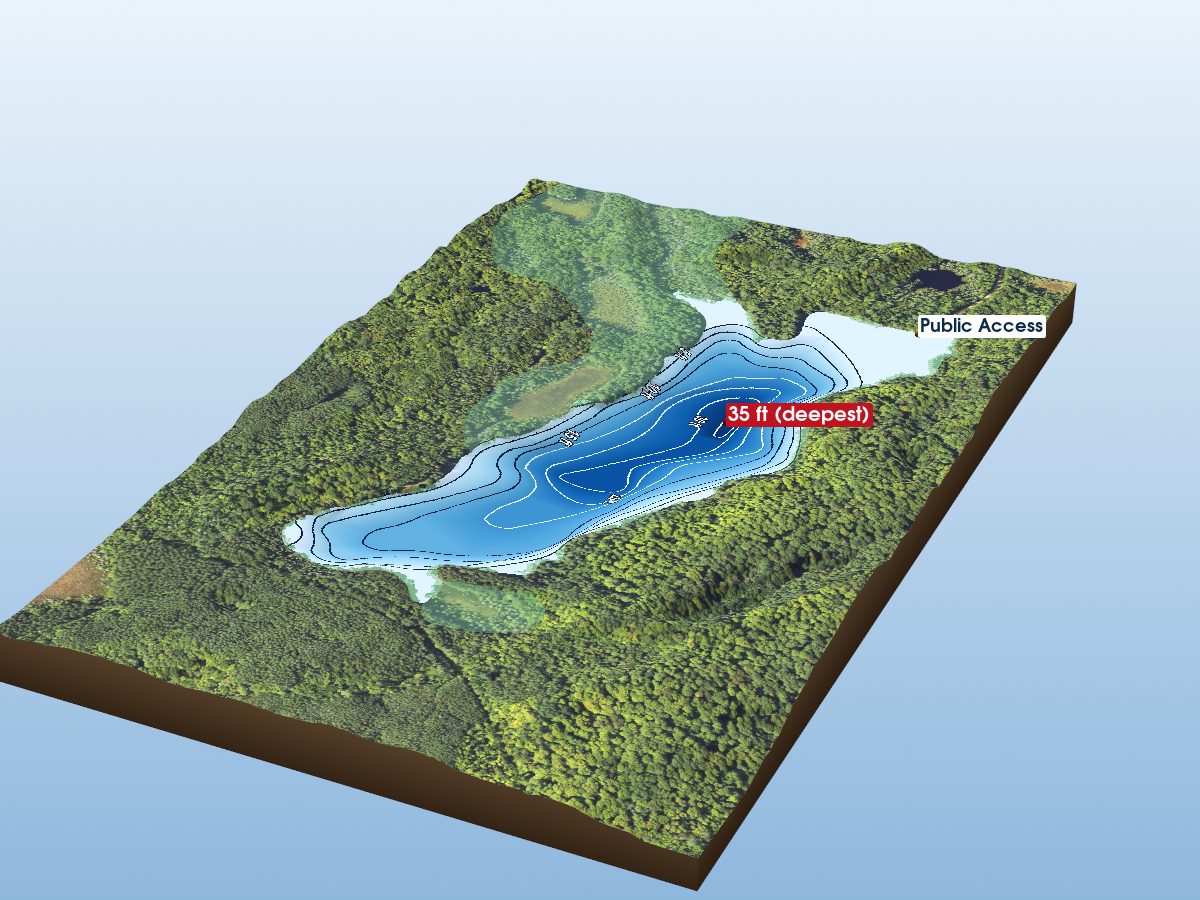 Depth map of Deadman Lake