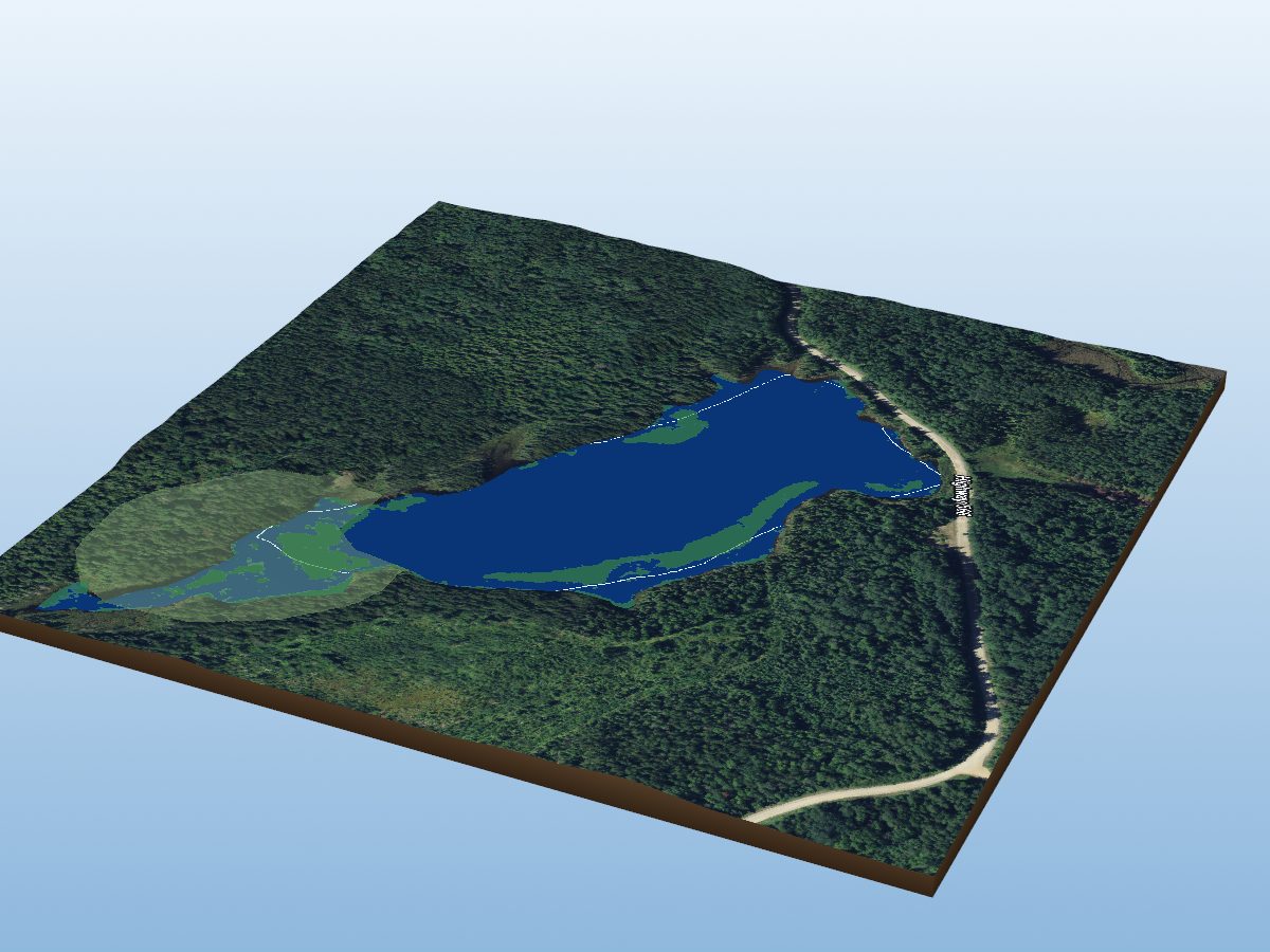 Depth map of Deak Lake