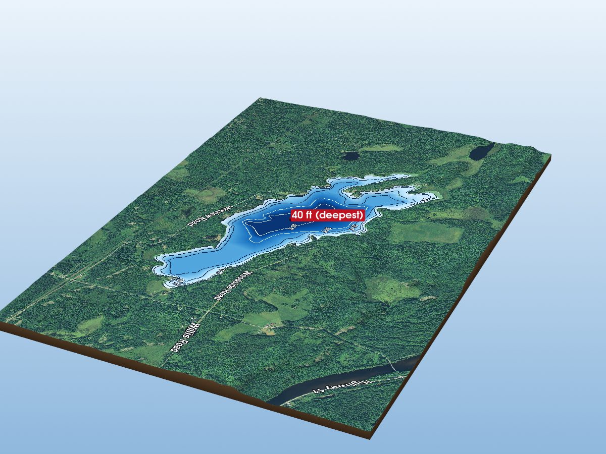 Depth map of Dean Lake