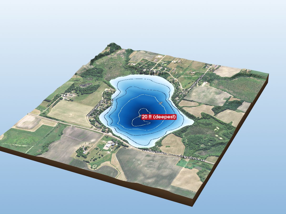 Depth map of Dean Lake
