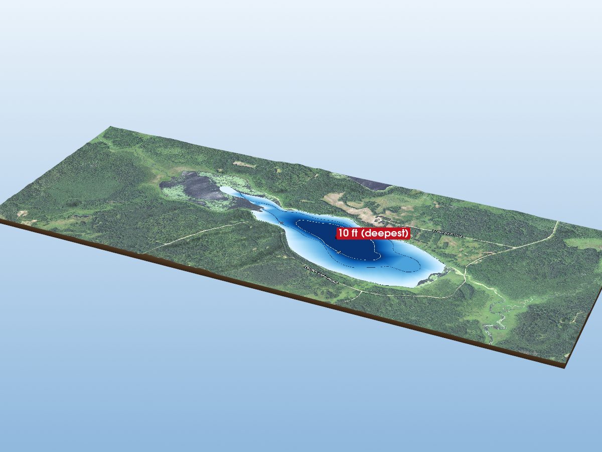 Depth map of Decker Lake