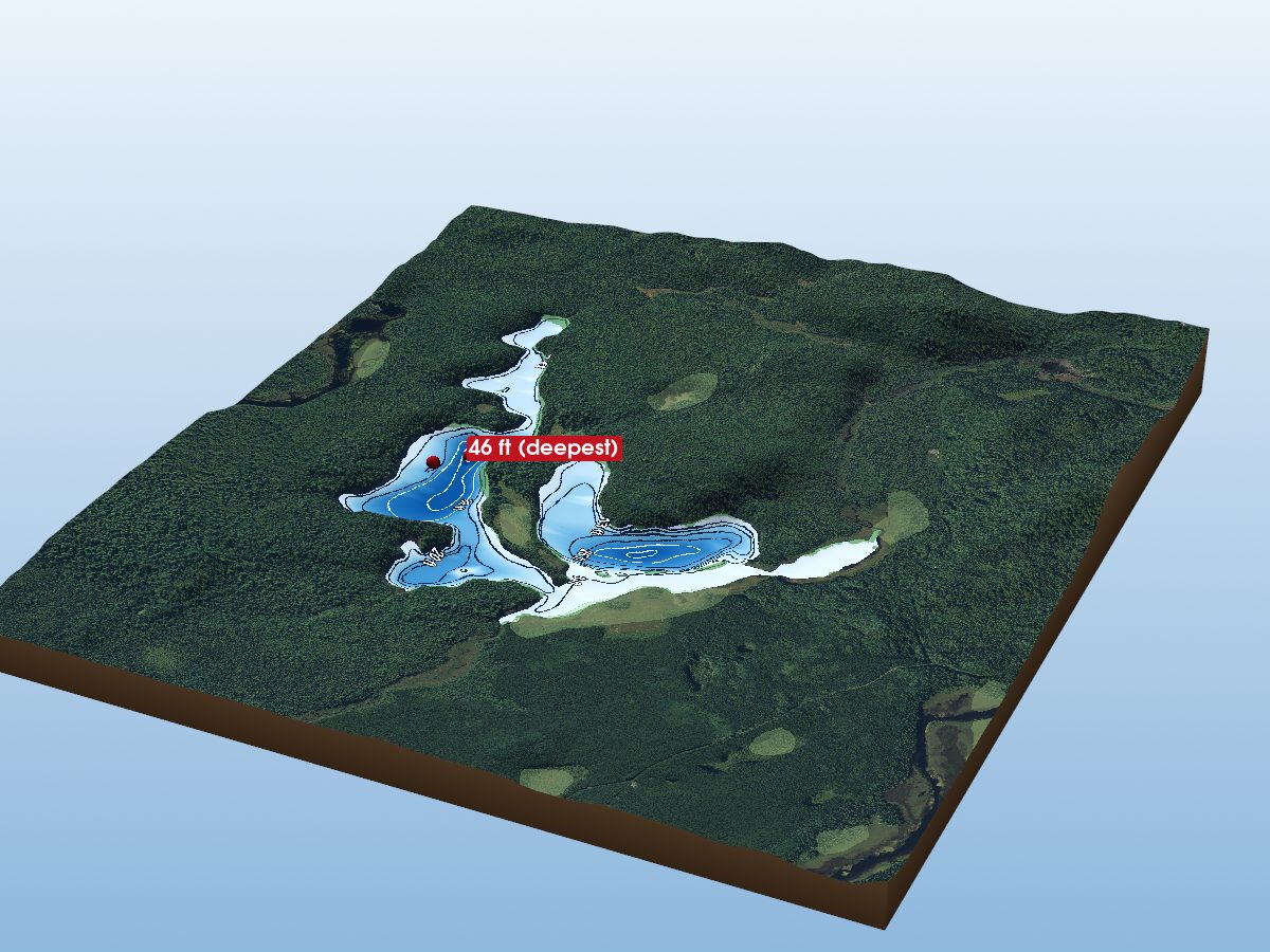 Depth map of Dee's Lake