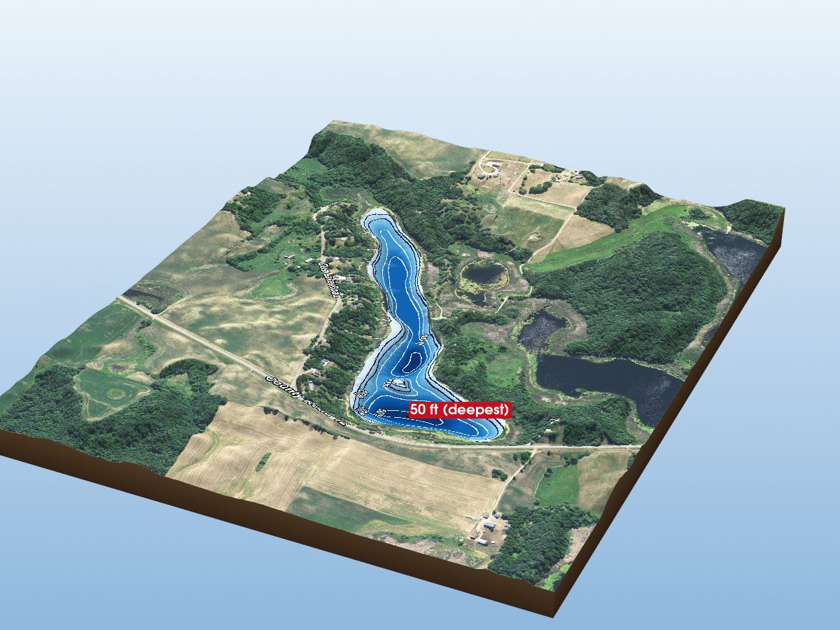Depth map of Deep Lake