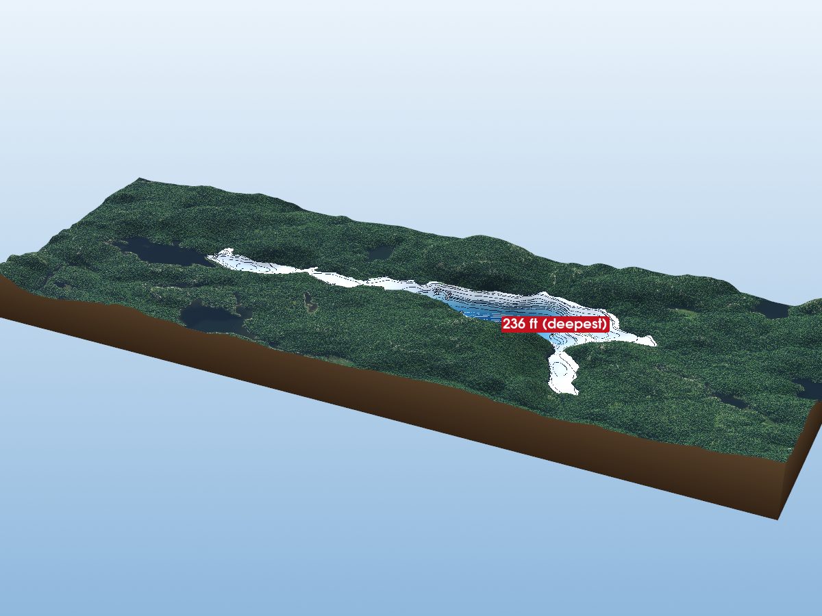 Depth map of Deep Lake