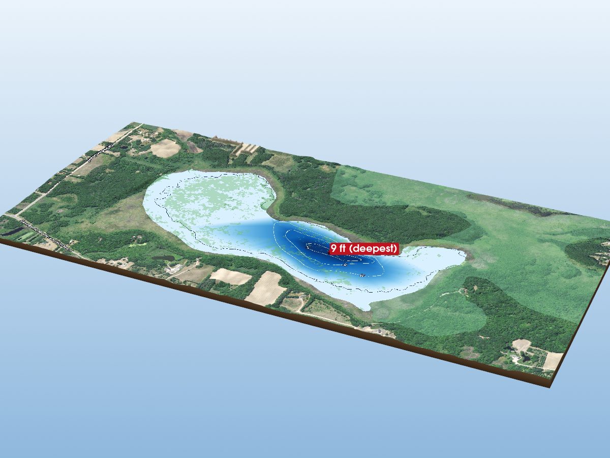 Depth map of Deer Lake