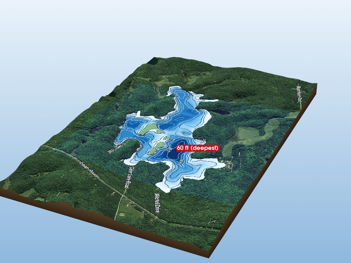 Depth map of Deer Lake