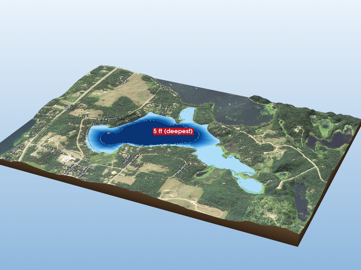 Depth map of Deer Lake
