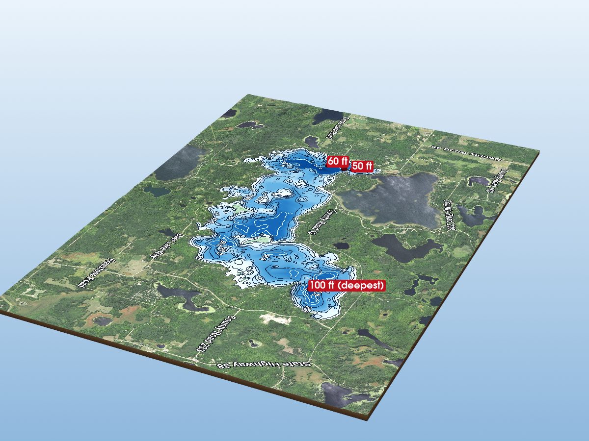 Depth map of Deer Lake