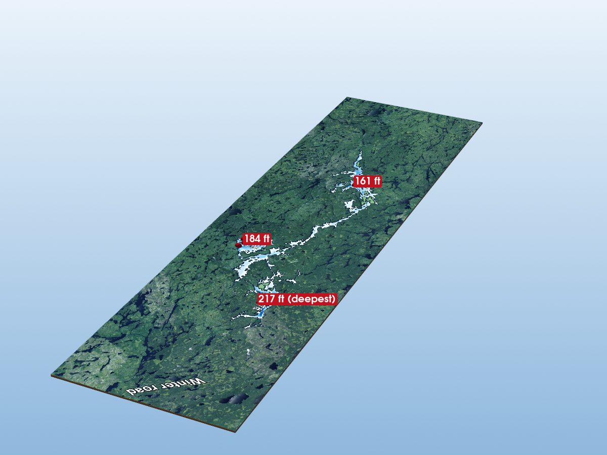 Depth map of Deer Lake