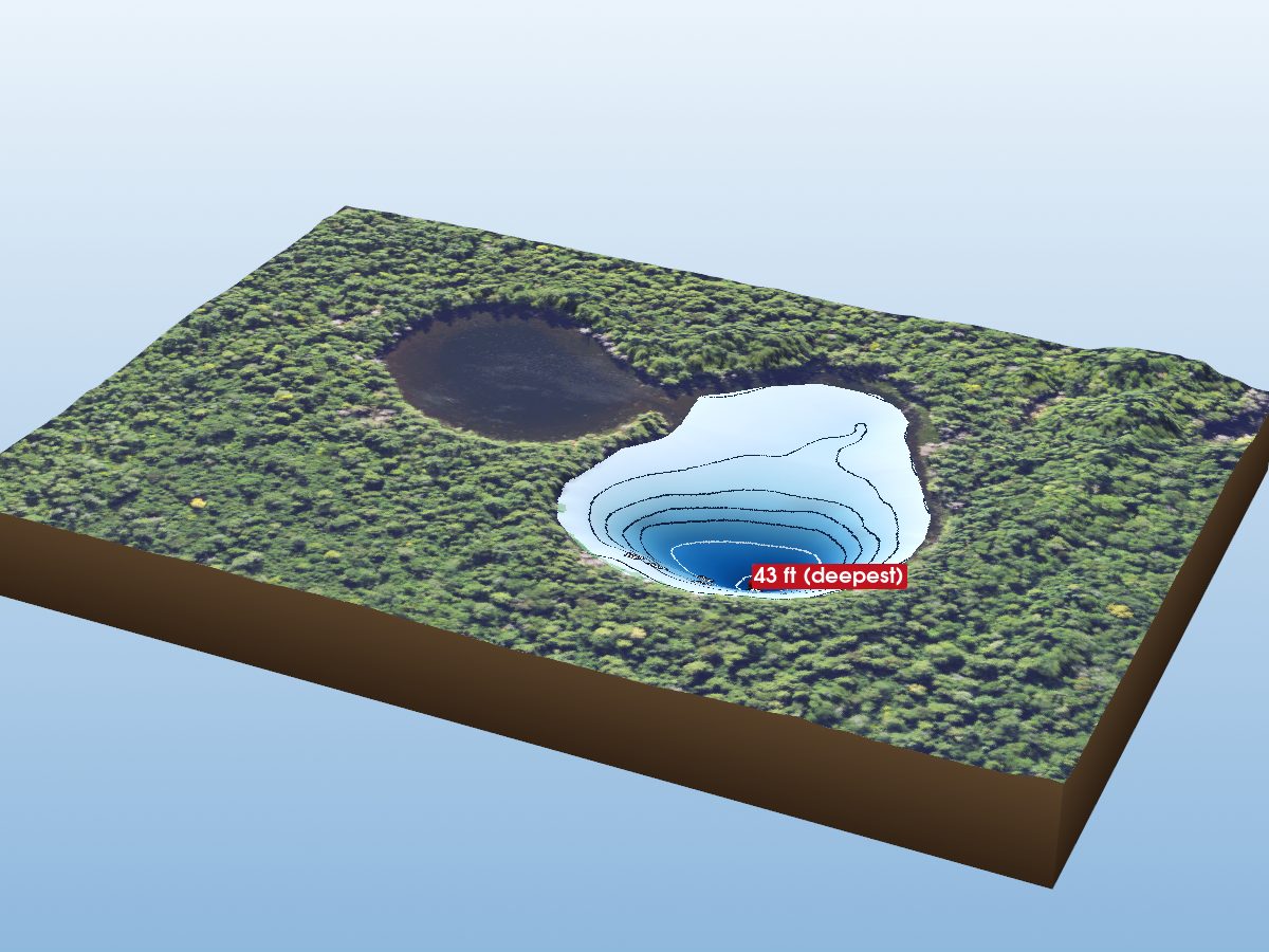 Depth map of Deer Lake