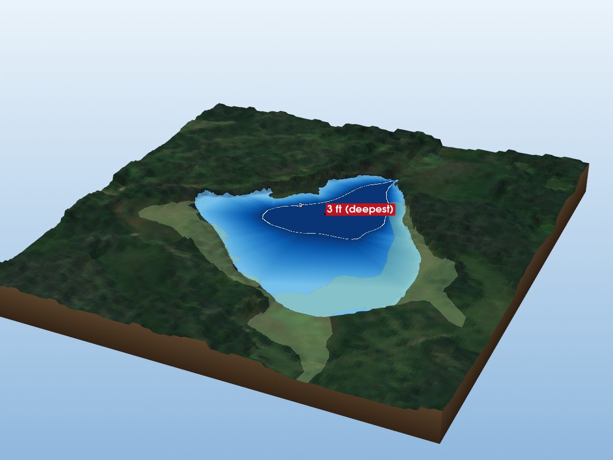 Depth map of Deer Lake