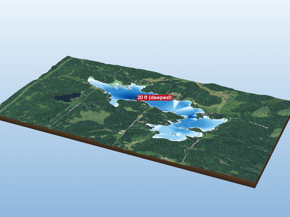 Depth map of Deer Lake