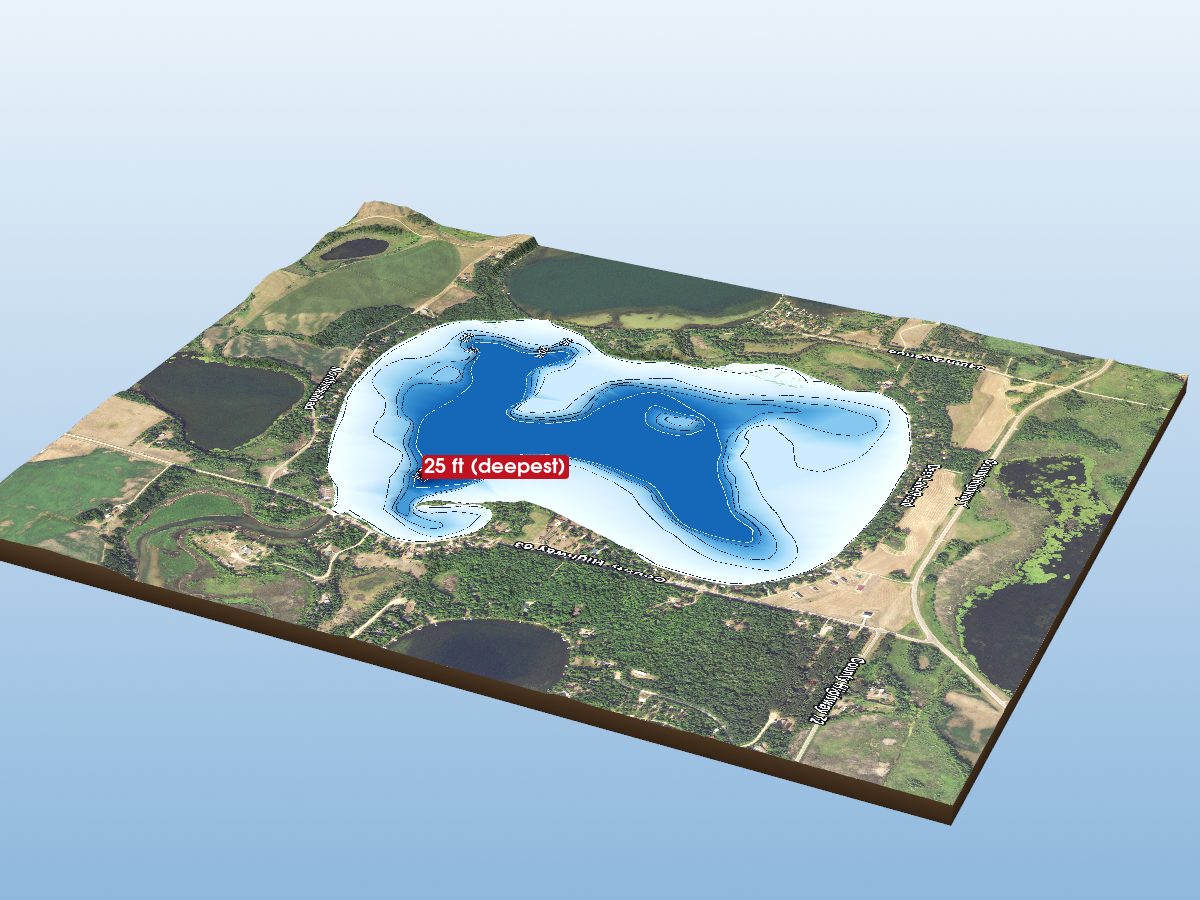 Depth map of Deer Lake