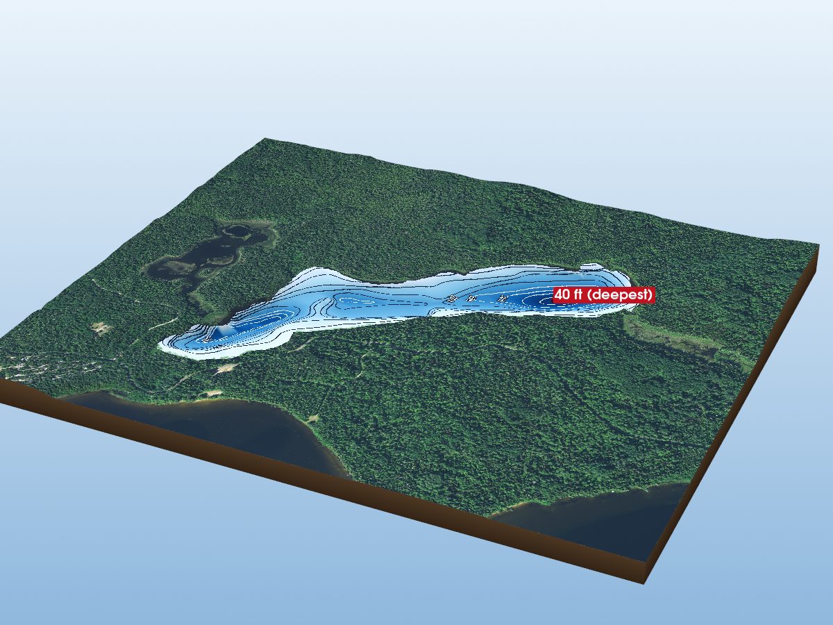 Depth map of Deer Lake