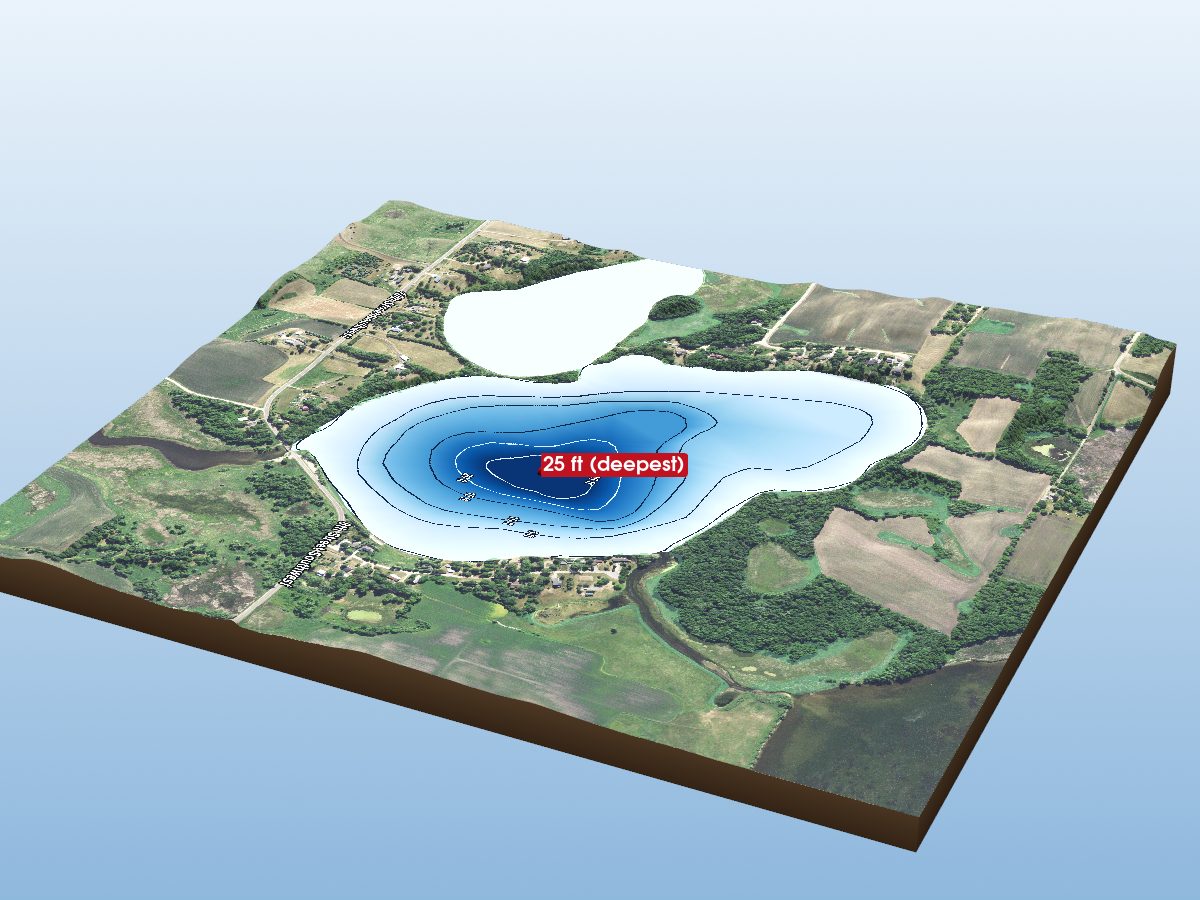 Depth map of Deer Lake