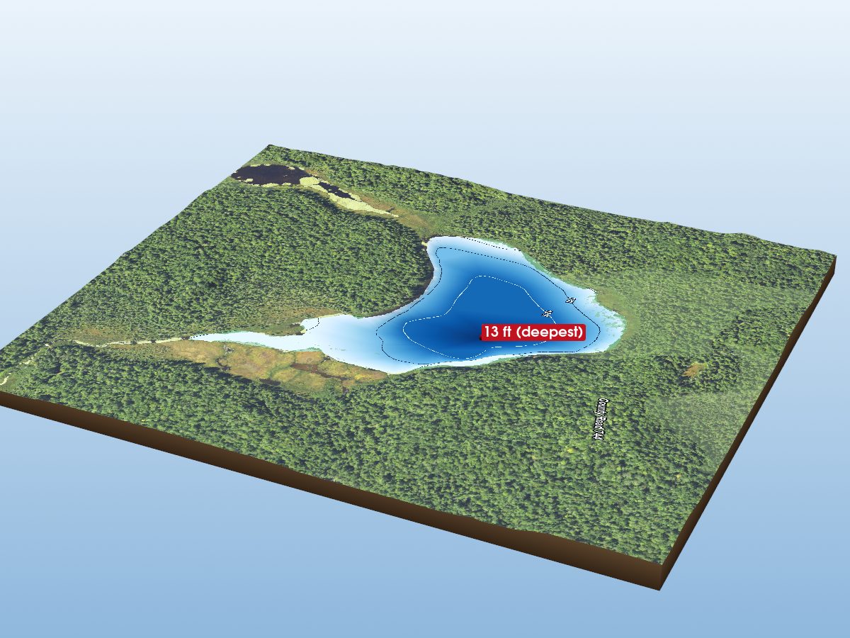 Depth map of Deerfoot Lake