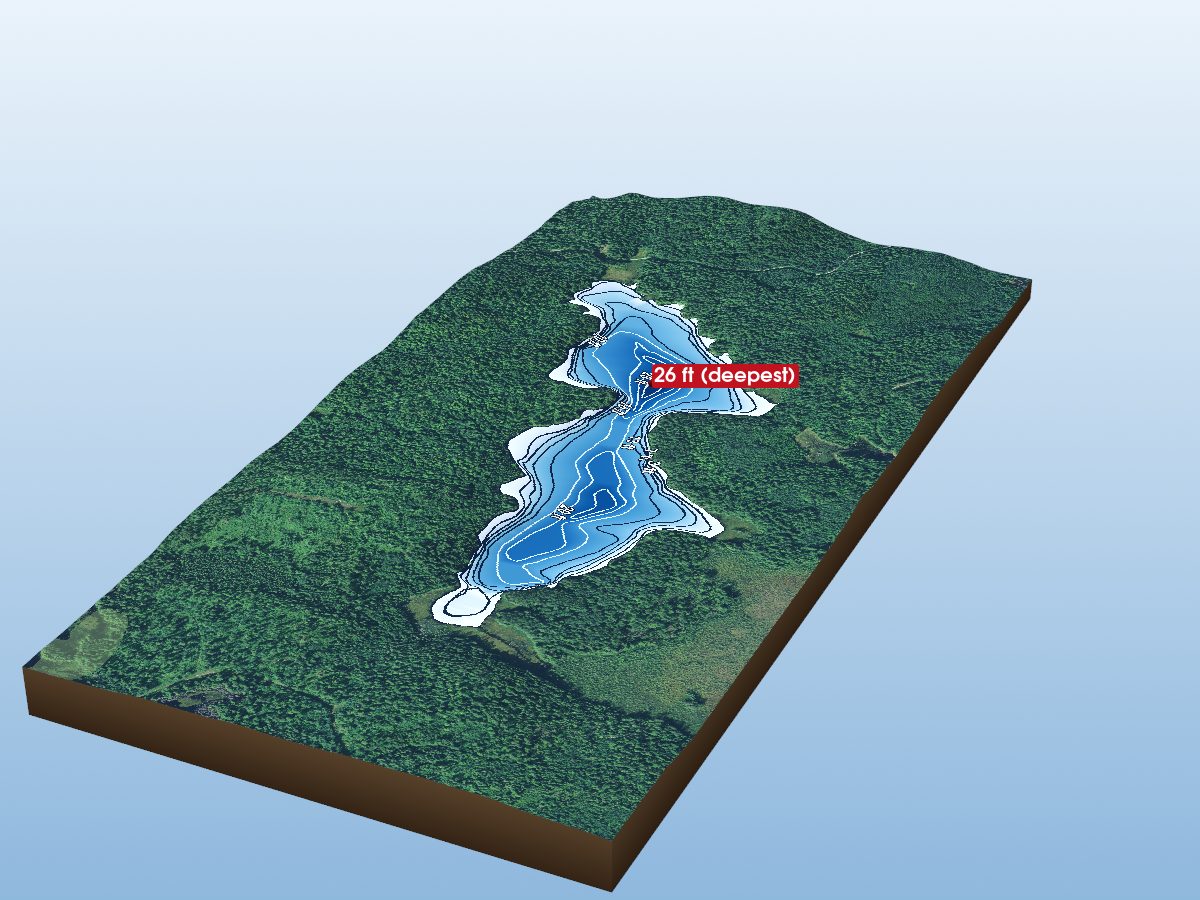 Depth map of Deermeadow Lake
